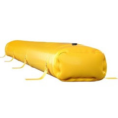 Industrial PVC Flood Barrier: 24ft L x 20in W x 12in H, Waterproof & Durable