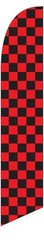 Black and Red Checkered 12ft Feather Banner Swooper Flag – FLAG ONLY