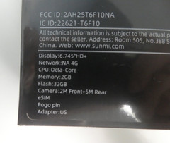 SUNMI P3H Android Wireless Payment Terminal