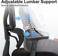 Soxiar Ergonomic Mesh Office Chair 5D Armrests 3D Headrest 90-135 Recline Black