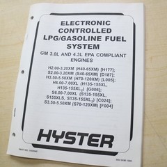 HYSTER Forklift GM 3.0 4.3 LITER ENGINE FUEL SYSTEM Repair Shop Service Manual