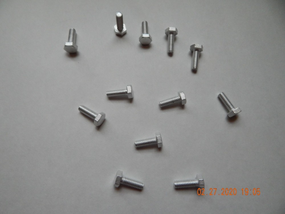 ALUMINUM HEX CAP SCREWS 1/4-20 x 3/4″ 12 PCS. NEW