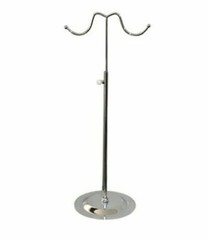 New Double Hook Chrome Adjustable Height Handbag Purse Stand Display Rack