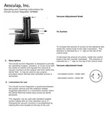 AESCULAP GF966R Suction Regulator For Neurosurgery With Vaccum Adjustment Knob