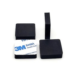 1″ Square Rubber Stick on Feet Bumpers 3/16″ Thick 3M Adhesive Backed Pads 25mm