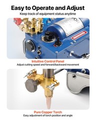VEVOR Electromagnetic Gas Pipe Cutting Machine 0.2″-4″ Thick Tube 2″-30″/Min