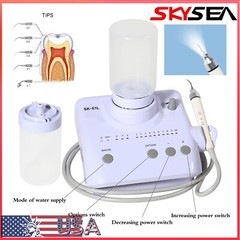 LED Dental Ultrasonic Scaler Handpiece 2*Bottles Fit Cavitron EMS Woodpecker