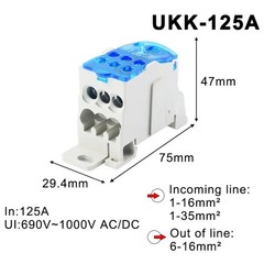 Junction Box 125A-500A DIN Outdoor Power Distribution Cable Connectors UKK80A
