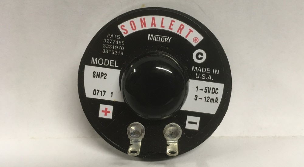 Mallory Sonalert SNP2 1-5vdc 5-68dB 6-21mA Continuous Tone Snap in Panel NOS
