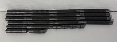Lot of 24 Black Pipe Assortment, Male Threaded OD 2.875 inches various lengths