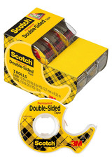 Scotch Double-Sided Tape, 1/2 in X 250 in (12.7 Mm X 6.35 M), 3