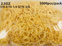 1pack Dental Ortho Elastics Rubber Bands Tie 2.5OZ Yellow 5000pcs/pack Hot Sale