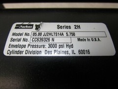 PARKER 05.00-JJ2HLTS14A-5.750 SERIES 2H, 3000PSI HYDRAULIC CYLINDER, E0044