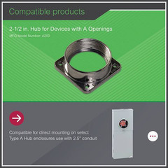 Square D 2-1/2 In. Hub For Devices With A Openings A250