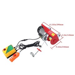 Mini Electric Hoist PA600 1320lbs & Wireless Remote Control 110V Height 40ft/12m