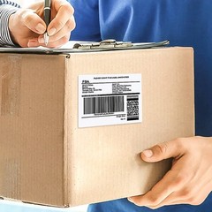 4×3-1/3 Shipping Labels 6 Per Sheet 6UP Printable Sticker Paper for Laser Inkjet