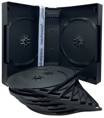 4 Black 16 Disc DVD Cases & 100 OPP Bags