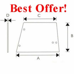 Cab Glass – Side Window RH or LH John Deere 2140 1750 1640 2040 3040 2250 3140