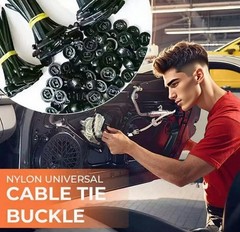 50PCS Nylon Strong Cable Tie Buckle – Heavy Duty UV-Resistant for Secure Auto…