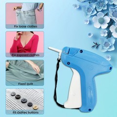 Fine Stitch Gun Mini Kit for Clothes, Quick Clothing Fixer s, Blue