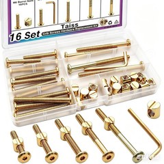 Bronze Crib Screws M6x40mm/50mm/60mm/70mm/80mm 16 Piece Set Hardwood Baby Bed