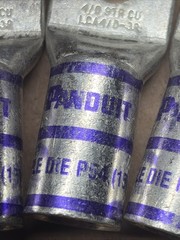 NEW [Qty-6!] PANDUIT LCA4/0-38-X Copper Lugs Purple Die P54 (15) _FAST SHIPPING!