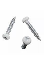 8×1″ Pan Head Metal RV Screws Polar White 100 Pack Factory Finish Free Shipping