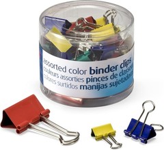 Eco-Friendly Storage Tub of 30 Assorted Metal Binder Clips – Stylish and Durable