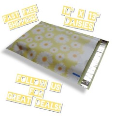 uPaknShip 10×13 Daisy Designer Poly Mailers – Shipping Envelopes