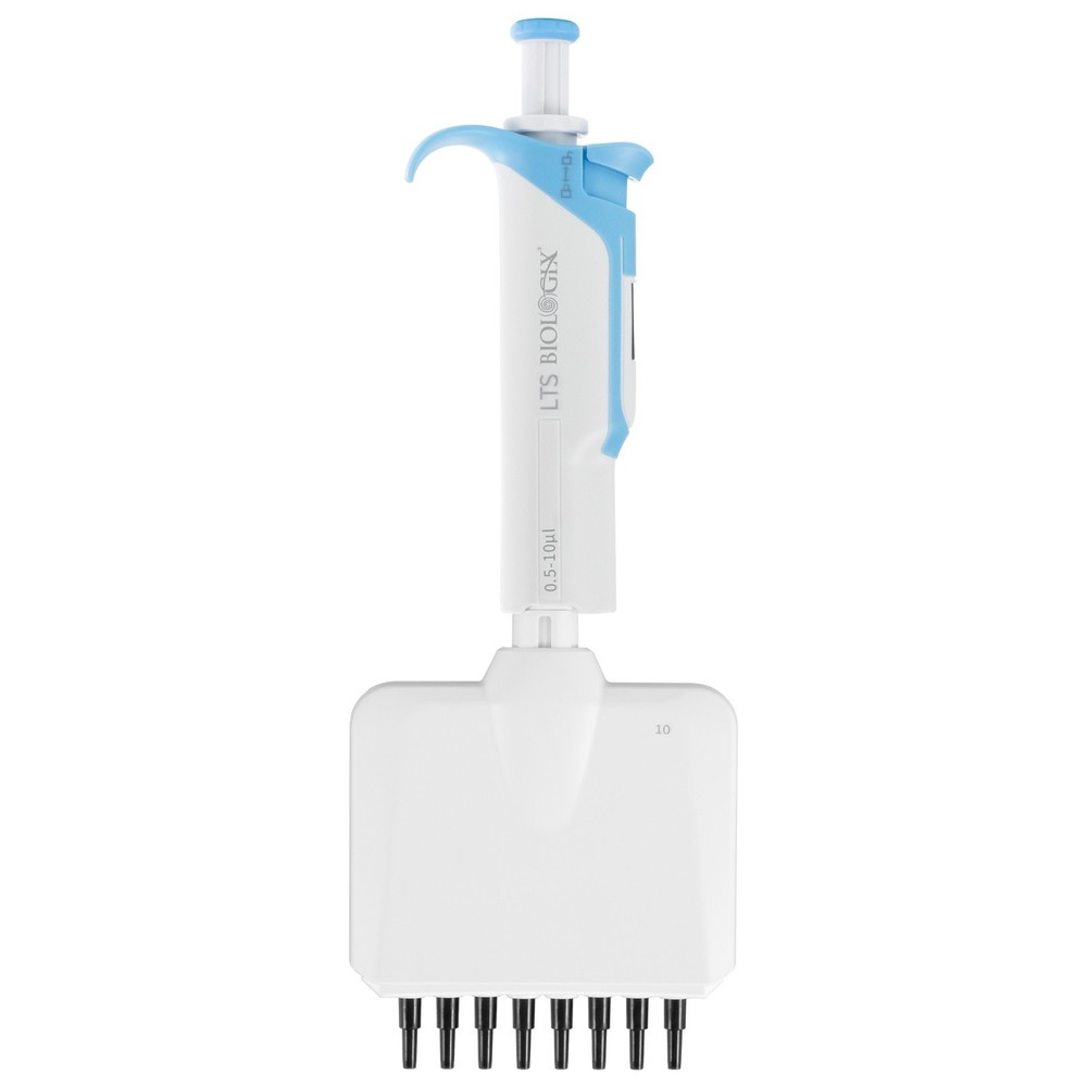 LTS 8 Channel Pipette, Adjustable Volume, Fully Autoclavable for Lab School