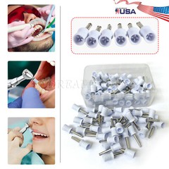 100 Pcs Dental Polishing Prophy Prophylaxis Cups Latch Type Rubber Polisher