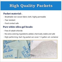 Silica Gel Desiccant Packets – 3g x 100 for Safeguarding Valuables from Moisture