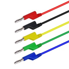5/10/15PCS 4mm 3.3FT Stackable Banana Plug To Test Wire Hook Clip Test Leads NEW