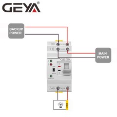 GEYA Mini Dual Power Automatic Transfer Switch 2P 63A 110V For Grid & Generator