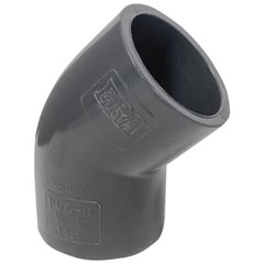 Sch 80 PVC 1-1/2 Inch 45 Degree Elbow Socket Connect