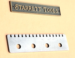 Rare Antique The L.S. Starrett Co. Hardened Steel Piano Center & Tuning Pin Gage