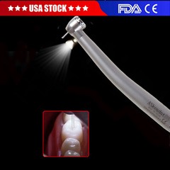 10* Dental LED Fiber Optic E-generator High Speed Handpiece Push Button 2 Hole