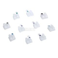 AZDENT Dental Orthodontics Ceramic Brackets 5*5 MBT / Roth.022 Hooks 3-4-5