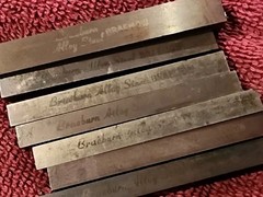 Lot of 7 Braeburn Braemow (M-2) Lathe Tool Bits. 6) 1/4″ x 2-1/2″, 1) 3/8″ x 3″.