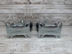 HUBERT Caster Blue Polyurethane Top Plate 2 Swivel &2 Fixed 5″ Wheel 50880 Set-4