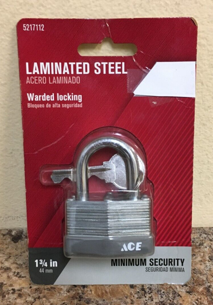 5217112 1-3/4 in. Laminated Steel Warded Locking Padlock with 2 Keys