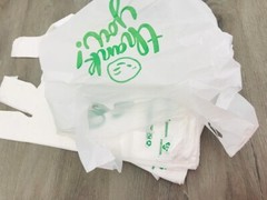 THANK YOU T-Shirt Bags 11.5″ x 6.5″ x 21″ White Plastic Shopping bag 100- 1000