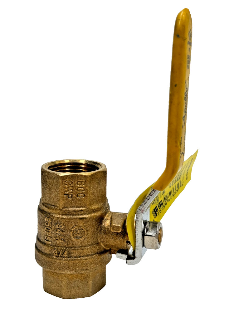Apollo 94A-104-01 3/4″ NPT Brass Ball Valve, Full Port 600-psi CWP, Lever Op.