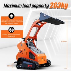 Upgraded 24HP Mini Skid Steer Loader 2-Cylinder Air Cooled Engine 3 Pump CE