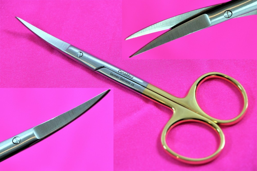Premium GERMAN TC Iris Scissors 4.5″ Curved Surgical Dental Instruments