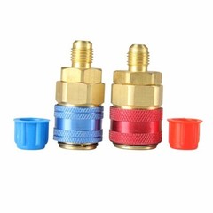 High Low Kit AC Quick Coupler Adapter for Freon Manifold Gauge Hose Conversion