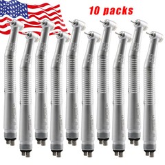 10 Pcs Seasky NSK PANA MAX Style Dental High Speed Turbine Handpiece Push 4Hole
