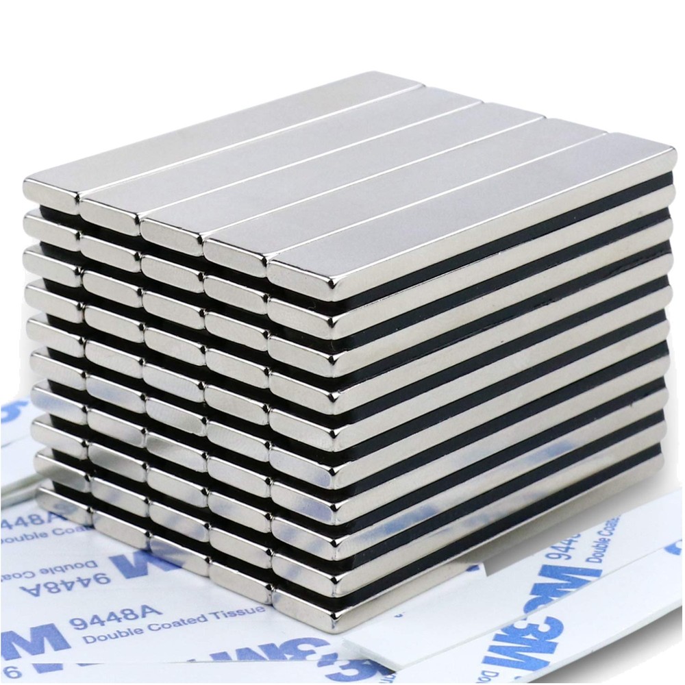 Versatile 50 Pack Rare Earth Magnets – Compact with Double-Sided Adhesive, 18lbs