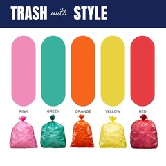 Plasticplace 12-16 Gallon Trash 1.2 Mil Garbage Can 24 X 31 250 Count W13Pnk12
