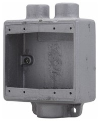 Crouse-Hinds FSD212, Cast Device Box, 3/4 To 1/2 Npt Iron Fs Bx Two Gng, 1 PC